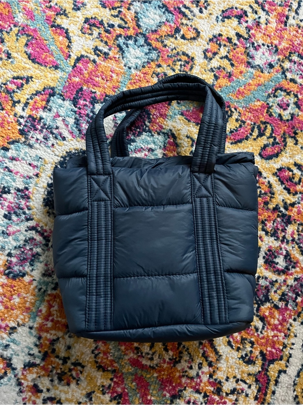 Lands End Wanderweight ultralight packable tote, vintage blue